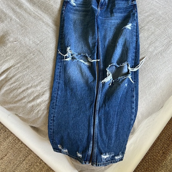 Zara Oversized distressed wide leg jeans - Picture 2 of 8